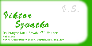 viktor szvatko business card